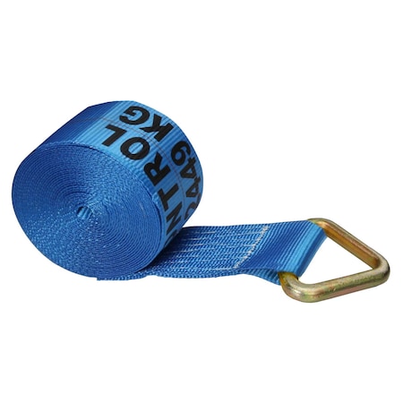 4 X 27' Blue Winch Strap With D-Ring